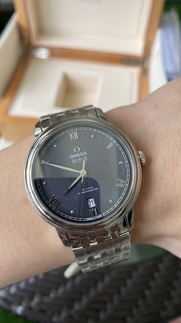 OMEGA De Ville Prestige 39.5mm SS A+ Factory 1:1 Best Edition Black Granular - Best Replica Watches Store For Sale!