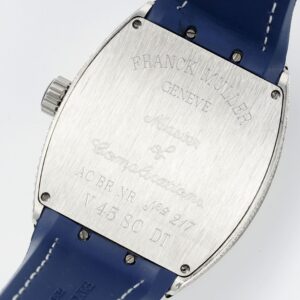Franck MullerFranck Muller Vanguard V45 SS ABF Factory Best Edition Blue Full Diamonds Dial on Blue Leather Strap A2824 - Best Replica Watches Store For Sale!