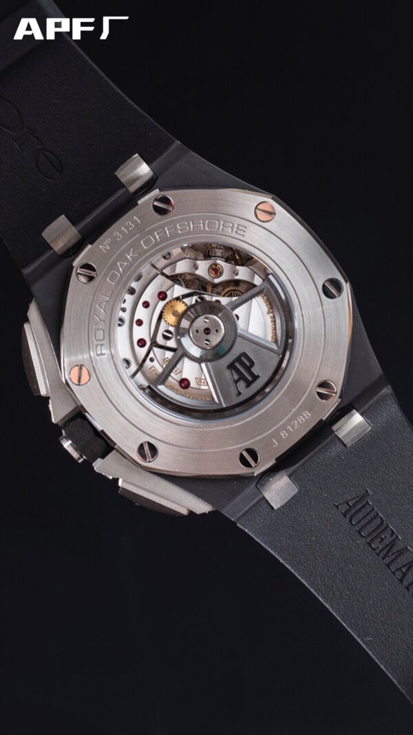 AP Royal Oak Offshore 44mm Black Ceramic APF Factory 1:1 Best Edition Black Dial on Rubber Strap A3126 - Best Replica Watches Store For Sale!
