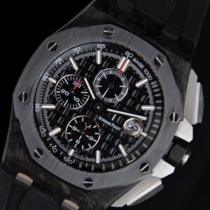 AP Royal Oak Offshore 44mm Black Carbon Fiber APF Factory 1:1 Best Edition Black Dial on Rubber Strap A3126 - Best Replica Watches Store For Sale!