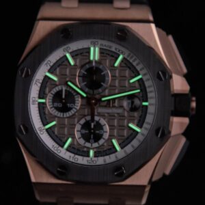 AP Royal Oak Offshore 44mm RG Ceramic Bezel APF Factory 1:1 Best Edition Grey Dial on Rubber Strap A3126 - Best Replica Watches Store For Sale!