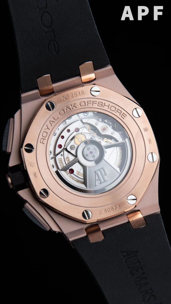 AP Royal Oak Offshore 44mm RG Ceramic Bezel APF Factory 1:1 Best Edition Grey Dial on Rubber Strap A3126 - Best Replica Watches Store For Sale!