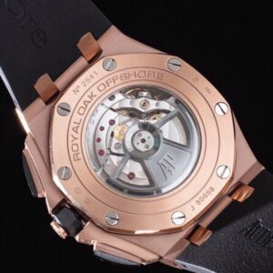 AP Royal Oak Offshore 44mm RG Ceramic Bezel APF Factory 1:1 Best Edition Black Dial on Rubber Strap A3126 - Best Replica Watches Store For Sale!