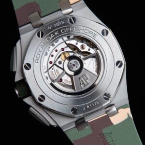 AP Royal Oak Offshore 44mm SS Green Ceramic Bezel APF Factory 1:1 Best Edition Green/Silver Dial on Camo Rubber Strap A7750 - Best Replica Watches Store For Sale!