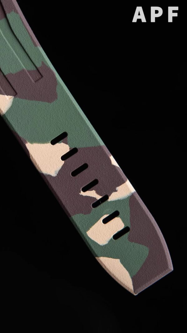 AP Royal Oak Offshore 44mm SS Green Ceramic Bezel APF Factory 1:1 Best Edition Green/Silver Dial on Camo Rubber Strap A7750 - Best Replica Watches Store For Sale!