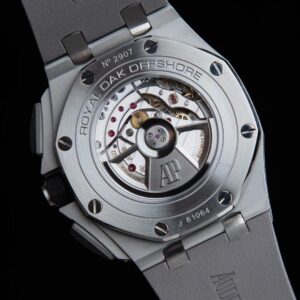 AP Royal Oak Offshore 44mm SS Black Ceramic Bezel APF Factory 1:1 Best Edition Gray/Blue Dial on Gray Rubber Strap A3126 - Best Replica Watches Store For Sale!