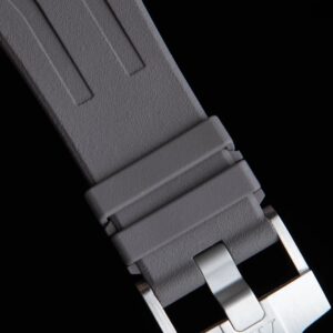 AP Royal Oak Offshore 44mm SS Black Ceramic Bezel APF Factory 1:1 Best Edition Gray/Blue Dial on Gray Rubber Strap A3126 - Best Replica Watches Store For Sale!
