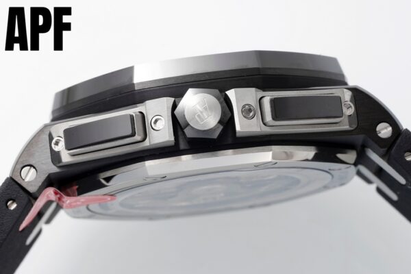 AP Royal Oak Offshore 44mm Black Ceramic APF Factory 1:1 Best Edition Gray Dial on Black Rubber Strap A3126 - Best Replica Watches Store For Sale!