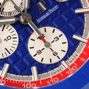 AP Royal Oak Offshore 44mm Blue Ceramic Bezel APF Factory 1:1 Best Edition Blue/Red Dial on Blue/Red Rubber Strap A3126 - Best Replica Watches Store For Sale!