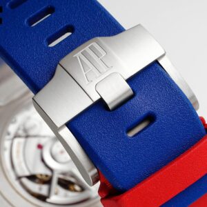 AP Royal Oak Offshore 44mm Blue Ceramic Bezel APF Factory 1:1 Best Edition Blue/Red Dial on Blue/Red Rubber Strap A3126 - Best Replica Watches Store For Sale!