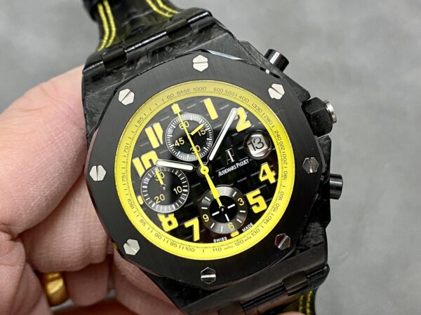 AP Royal Oak Offshore 'Bumble Bee' APF Factory Best Edition on Black Rubber Strap A3126 - Best Replica Watches Store For Sale!