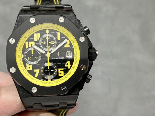 AP Royal Oak Offshore 'Bumble Bee' APF Factory Best Edition on Black Rubber Strap A3126 - Best Replica Watches Store For Sale!