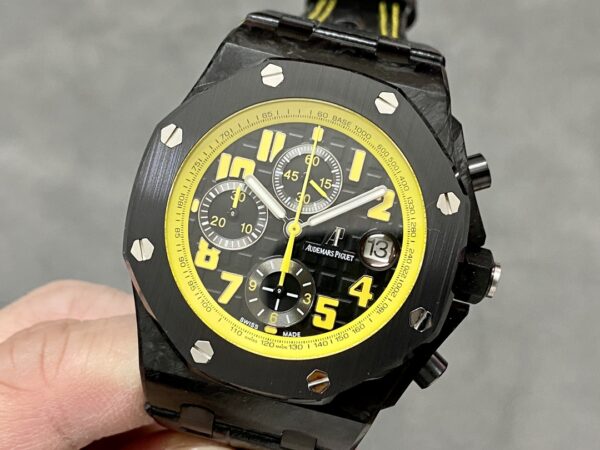 AP Royal Oak Offshore 'Bumble Bee' APF Factory Best Edition on Black Rubber Strap A3126 - Best Replica Watches Store For Sale!