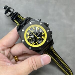 AP Royal Oak Offshore 'Bumble Bee' APF Factory Best Edition on Black Rubber Strap A3126 - Best Replica Watches Store For Sale!