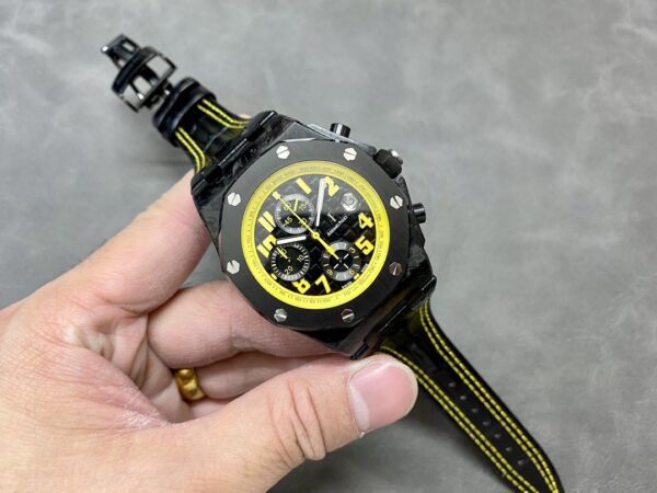 AP Royal Oak Offshore 'Bumble Bee' APF Factory Best Edition on Black Rubber Strap A3126 - Best Replica Watches Store For Sale!