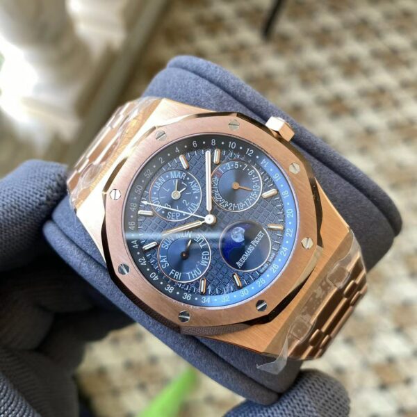 AP Royal Oak 41mm Complicated 26574 RG APS Factory 1:1 Best Edition Blue Dial - Best Replica Watches Store For Sale!