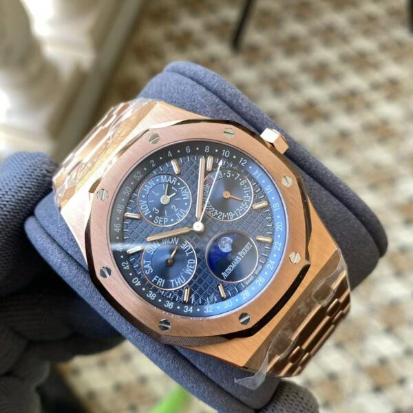 AP Royal Oak 41mm Complicated 26574 RG APS Factory 1:1 Best Edition Blue Dial - Best Replica Watches Store For Sale!