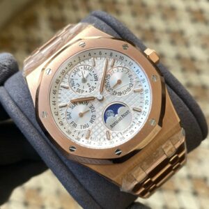 AP Royal Oak 41mm Complicated 26574OR RG APSF1:1 Best Edition Silver Dial on RG Bracelet A5134 (CHS) - Best Replica Watches Store For Sale!