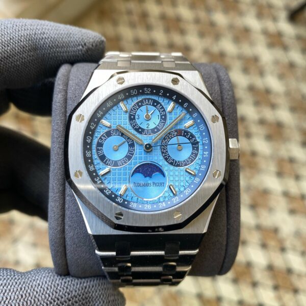 AP Royal Oak 41mm Complicated 26574PT SS APS Factory 1:1 Best Edition Ice Blue Dial - Best Replica Watches Store For Sale!