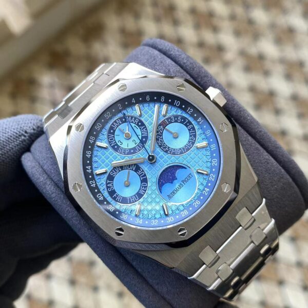 AP Royal Oak 41mm Complicated 26574PT SS APS Factory 1:1 Best Edition Ice Blue Dial - Best Replica Watches Store For Sale!