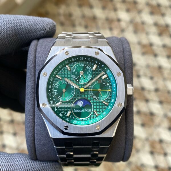 AP Royal Oak 41mm Complicated 26606ST SS APS Factory 1:1 Best Edition Green Dial on SS Bracelet A5134 (CHS) - Best Replica Watches Store For Sale!