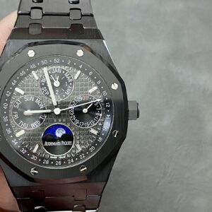 AP Royal Oak Perpetual Calendar 26579CE Black Ceramic APS Factory Best Edition on Black Ceramic Bracelet A5134 (CHS) V3 - Best Replica Watches Store For Sale!