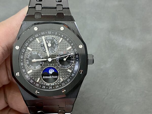 AP Royal Oak Perpetual Calendar 26579CE Black Ceramic APS Factory Best Edition on Black Ceramic Bracelet A5134 (CHS) V3 - Best Replica Watches Store For Sale!