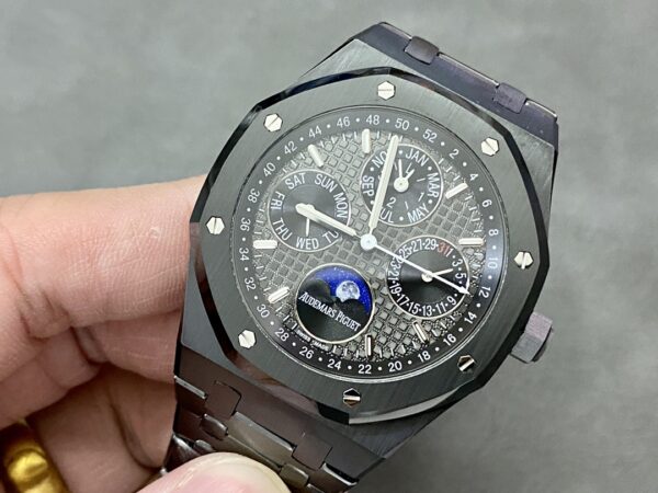 AP Royal Oak Perpetual Calendar 26579CE Black Ceramic APS Factory Best Edition on Black Ceramic Bracelet A5134 (CHS) V3 - Best Replica Watches Store For Sale!