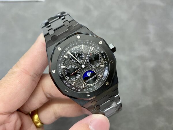 AP Royal Oak Perpetual Calendar 26579CE Black Ceramic APS Factory Best Edition on Black Ceramic Bracelet A5134 (CHS) V3 - Best Replica Watches Store For Sale!