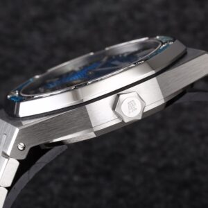 AP Royal Oak 2018 SIHH SS Tourbillon R8 Factory Diamond Bezel Blue Sunburst Tapisserie Dial on SS Bracelet V3 - Best Replica Watches Store For Sale!