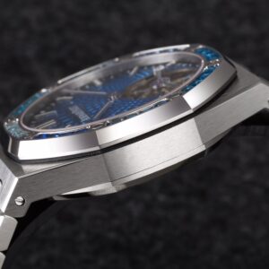 AP Royal Oak 2018 SIHH SS Tourbillon R8 Factory Diamond Bezel Blue Sunburst Tapisserie Dial on SS Bracelet V3 - Best Replica Watches Store For Sale!