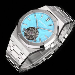 AP AP Royal Oak 2018 SIHH SS Tourbillon R8 Factory Tiffany Sunburst Tapisserie Dial on SS Bracelet V3 - Best Replica Watches Store For Sale!