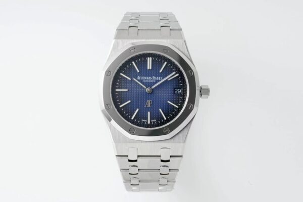 AP Royal Oak 39mm 15202 SS IPF Factory 1:1 Best Edition Blue/Black Textured Dial - Best Replica Watches Store For Sale!