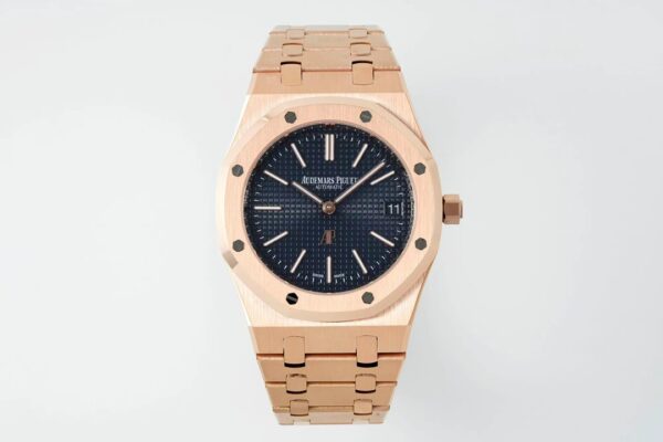 AP Royal Oak 39mm 15202 RG IPF Factory 1:1 Best Edition Blue Textured Dial - Best Replica Watches Store For Sale!