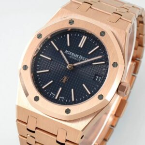 AP Royal Oak 39mm 15202 RG IPF Factory 1:1 Best Edition Blue Textured Dial - Best Replica Watches Store For Sale!