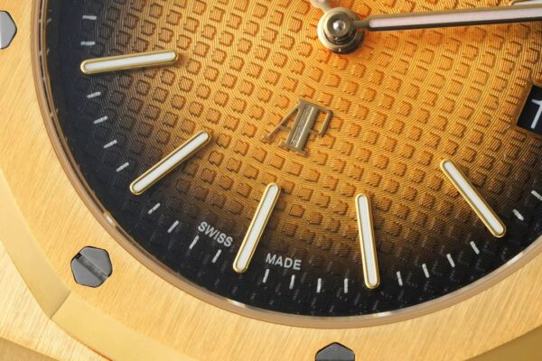 AP Royal Oak 39mm 15202 YG IPF Factory 1:1 Best Edition Yellow/Brown Textured Dial - Best Replica Watches Store For Sale!