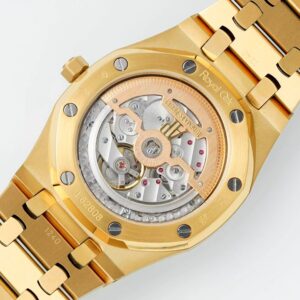 AP Royal Oak 39mm 15202 YG IPF Factory 1:1 Best Edition Yellow/Brown Textured Dial - Best Replica Watches Store For Sale!