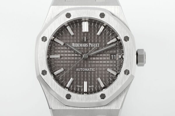 AP Royal Oak 41mm 15400 SS  ZF Factory 1:1 Best Edition Gray Textured Dial on SS Bracelet V2 SA3120 Super Clone - Best Replica Watches Store For Sale!