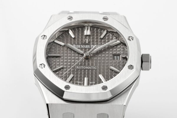 AP Royal Oak 41mm 15400 SS  ZF Factory 1:1 Best Edition Gray Textured Dial on SS Bracelet V2 SA3120 Super Clone - Best Replica Watches Store For Sale!
