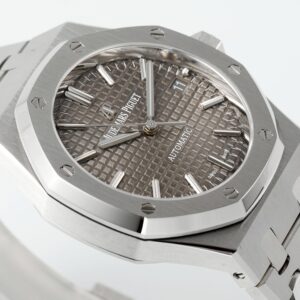 AP Royal Oak 41mm 15400 SS  ZF Factory 1:1 Best Edition Gray Textured Dial on SS Bracelet V2 SA3120 Super Clone - Best Replica Watches Store For Sale!