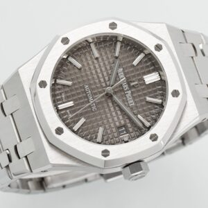 AP Royal Oak 41mm 15400 SS  ZF Factory 1:1 Best Edition Gray Textured Dial on SS Bracelet V2 SA3120 Super Clone - Best Replica Watches Store For Sale!