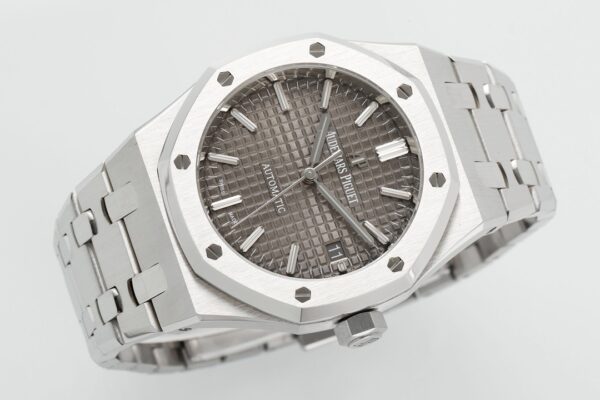 AP Royal Oak 41mm 15400 SS  ZF Factory 1:1 Best Edition Gray Textured Dial on SS Bracelet V2 SA3120 Super Clone - Best Replica Watches Store For Sale!