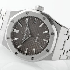 AP Royal Oak 41mm 15400 SS  ZF Factory 1:1 Best Edition Gray Textured Dial on SS Bracelet V2 SA3120 Super Clone - Best Replica Watches Store For Sale!