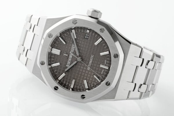 AP Royal Oak 41mm 15400 SS  ZF Factory 1:1 Best Edition Gray Textured Dial on SS Bracelet V2 SA3120 Super Clone - Best Replica Watches Store For Sale!