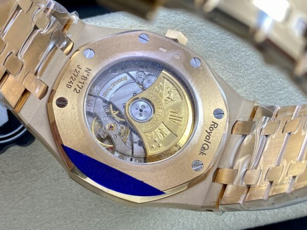 AP AP Royal Oak 37mm 15450 RG  ZF Factory 1:1 Best Edition Blue Textured Dial on SS Bracelet SA3120 Super Clone - Best Replica Watches Store For Sale!