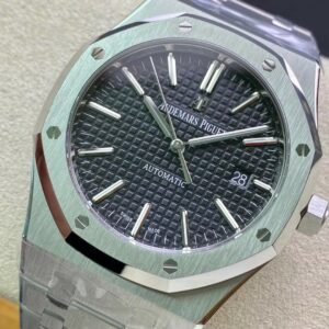 AP Royal Oak 37mm 15450 SS  ZF Factory 1:1 Best Edition Gray Textured Dial on SS Bracelet SA3120 Super Clone - Best Replica Watches Store For Sale!