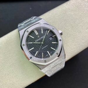 AP Royal Oak 37mm 15450 SS  ZF Factory 1:1 Best Edition Gray Textured Dial on SS Bracelet SA3120 Super Clone - Best Replica Watches Store For Sale!