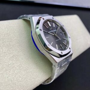AP Royal Oak 37mm 15450 SS  ZF Factory 1:1 Best Edition Gray Textured Dial on SS Bracelet SA3120 Super Clone - Best Replica Watches Store For Sale!
