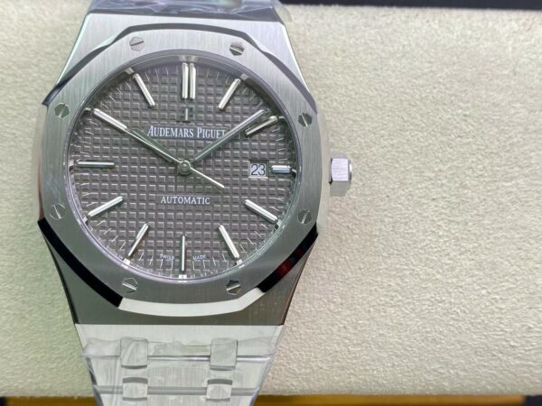 AP Royal Oak 37mm 15450 SS  ZF Factory 1:1 Best Edition Blue Textured Dial on SS Bracelet SA3120 Super Clone - Best Replica Watches Store For Sale!