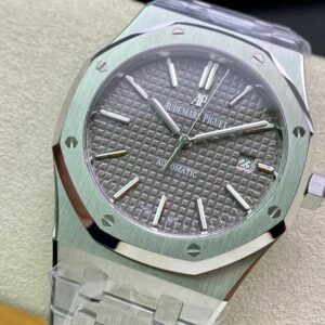 AP Royal Oak 37mm 15450 SS  ZF Factory 1:1 Best Edition Blue Textured Dial on SS Bracelet SA3120 Super Clone - Best Replica Watches Store For Sale!